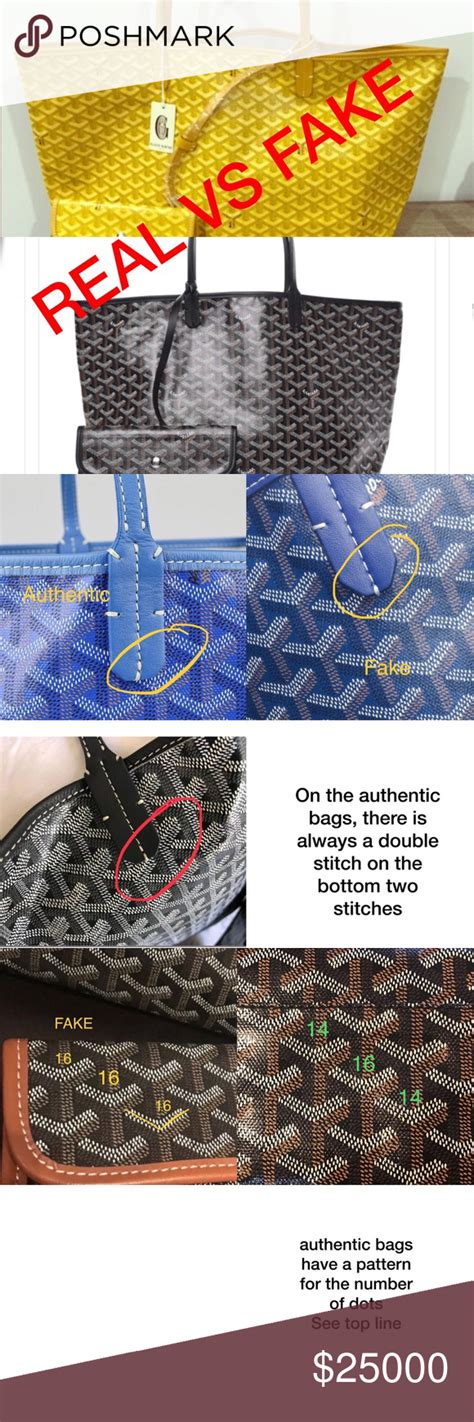 goyard fake vs real|goyard tote bag authentication.